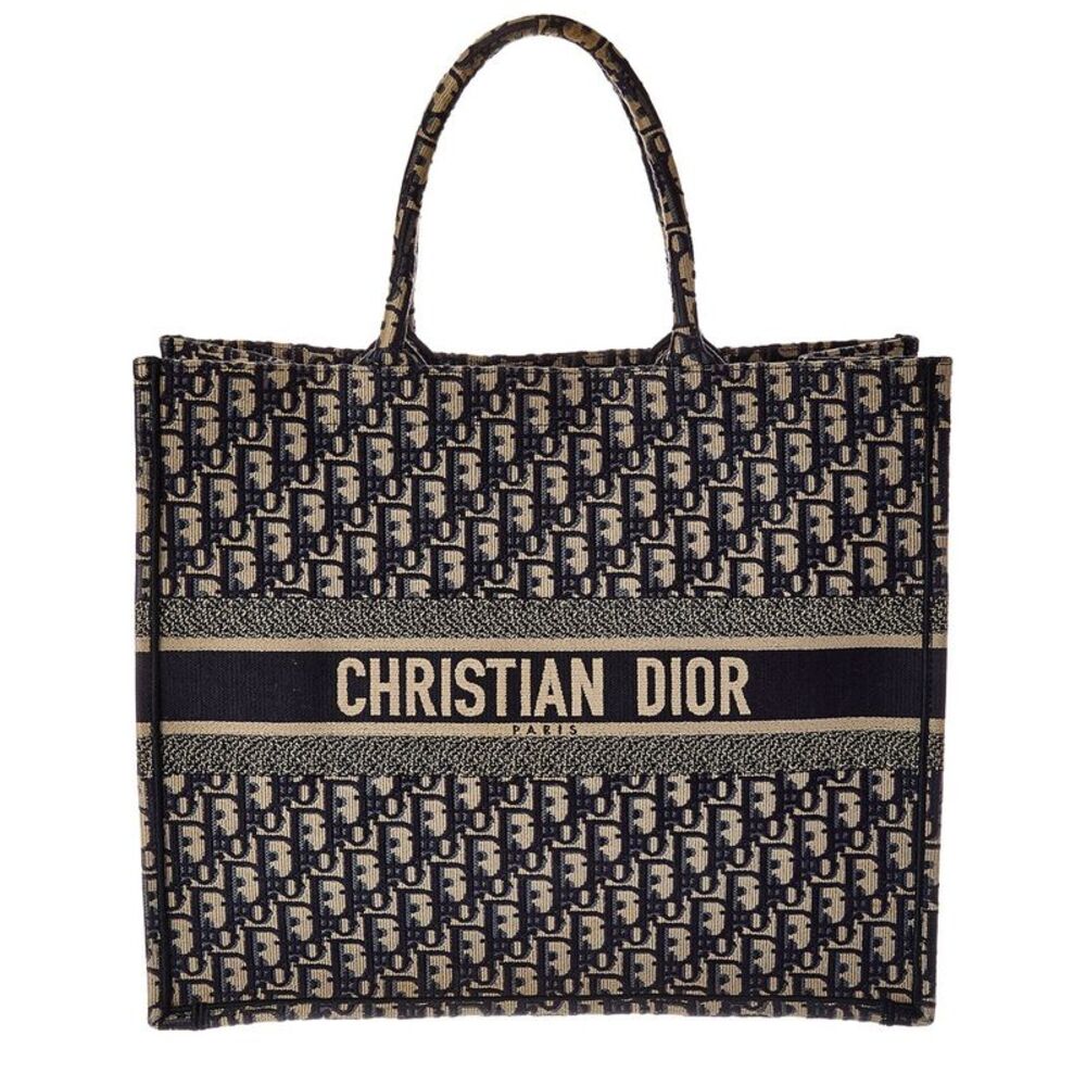 Dior Blue Canvas Book Tote (Authentic Pre-Loved)